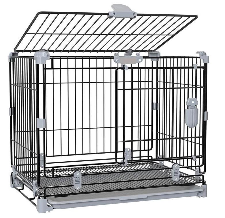 24 30 Inch Durable Iron Collapsible Foldable Dog Cage Big Size Folding Large Cheap Pink Black Pet Cages Dog