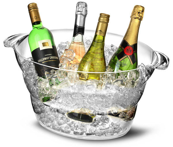 Acrylic PS plastic coolers Wine Party Drink Tub wine ice chilled bucket 12L