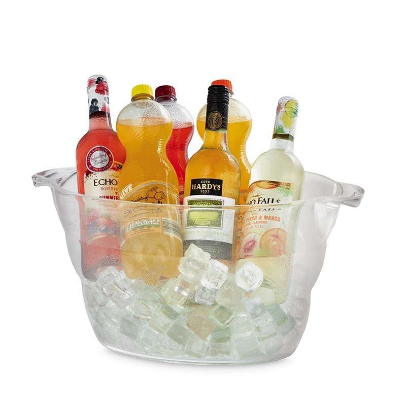 Acrylic PS plastic coolers Wine Party Drink Tub wine ice chilled bucket 12L