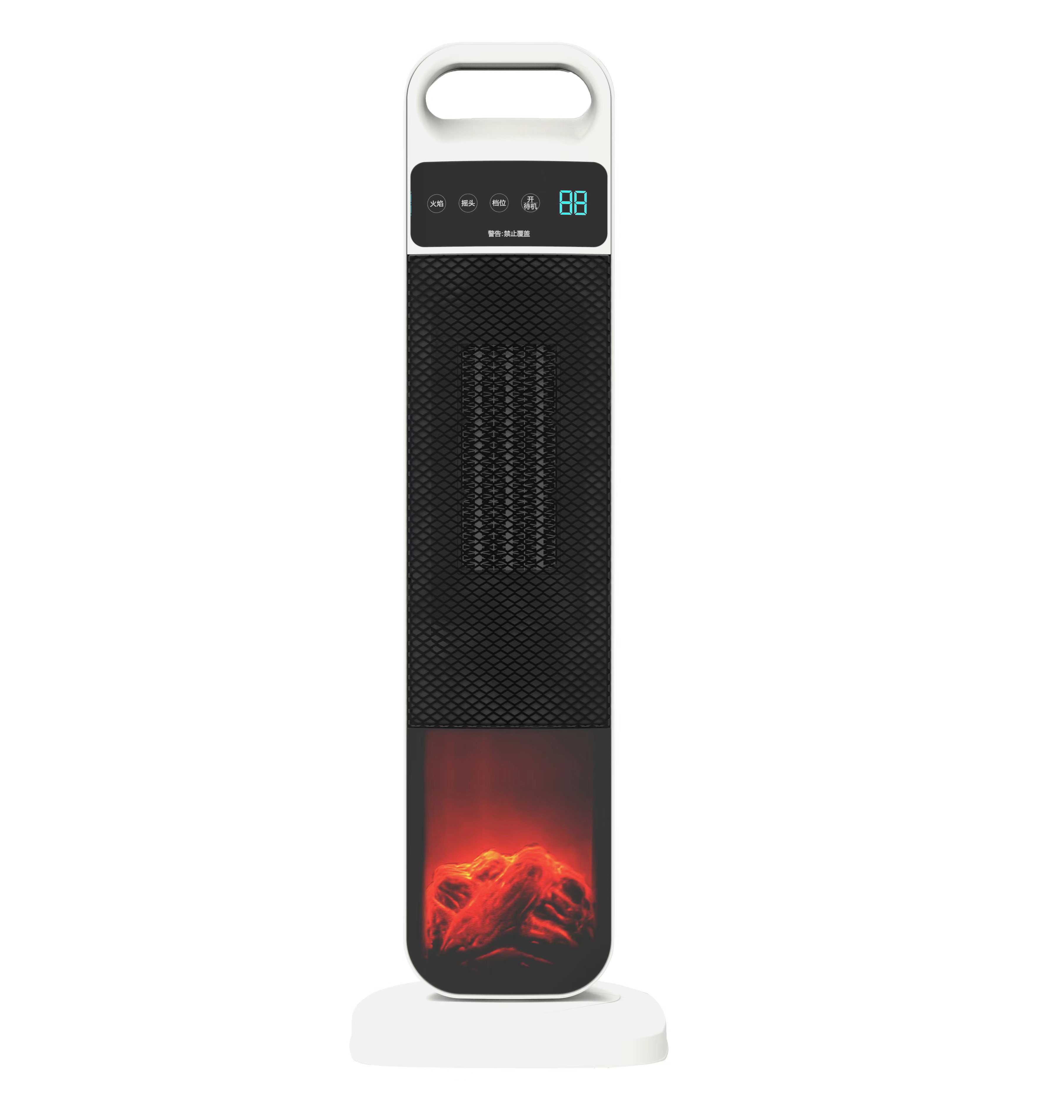 PTC ceramic tower heater electric fan heater portable fireplace digital display with remote control