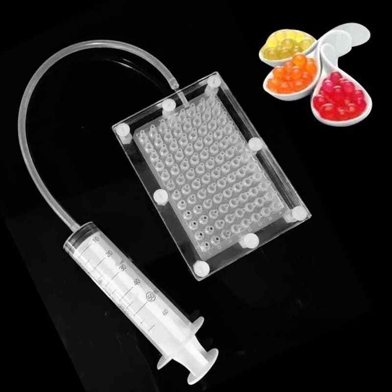 Caviar Maker Set Caviar 100-hole Maker Molecular Gourmet Tools Caviar Box Strainer With Tube