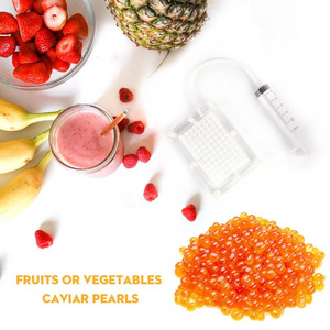 Caviar Maker Set Caviar 100-hole Maker Molecular Gourmet Tools Caviar Box Strainer With Tube