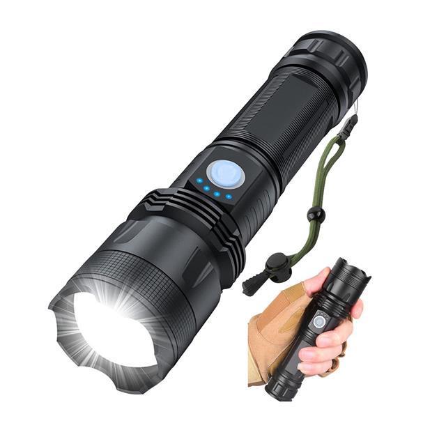 Long range torch light high power flashlight 100000 lumens waterproof flashlights rechargeable