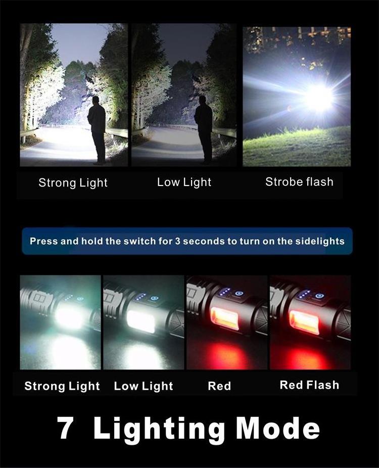 rechargeable strong light torch 3000 m range most powerful flashlight 2000 lumen flashlight tactical