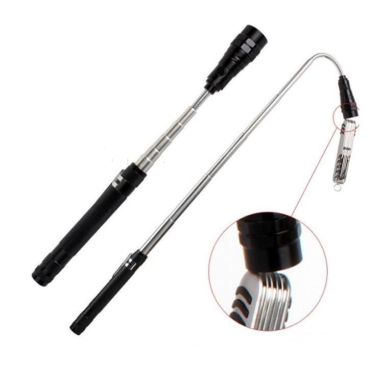 4pcs LR44 battery tools light Telescopic flashlights 3 led magnetic flashlight with pick up tool