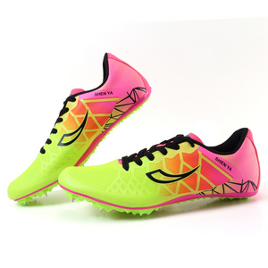 Chinese factory cheap wholesale fashion running spikes track, high quality track and field running shoes,