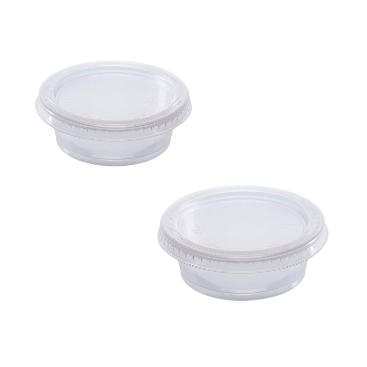 Hot Selling Customized Service 1.5 oz Disposable Plastic Portion Cup with Lid Condiment Cups Jello Shot Cups Fast Delivery