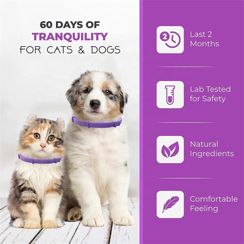 Ningbo chanson industry soft silicone non-toxic and harmless pet cat dog calming collar