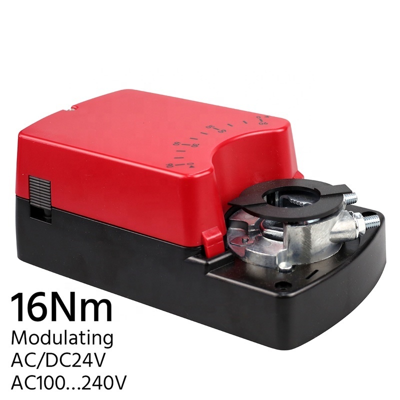 16Nm AC/DC 24V Modulating Damper Actuator HVAC Systems General Air fire Motorized Damper Actuator Valve