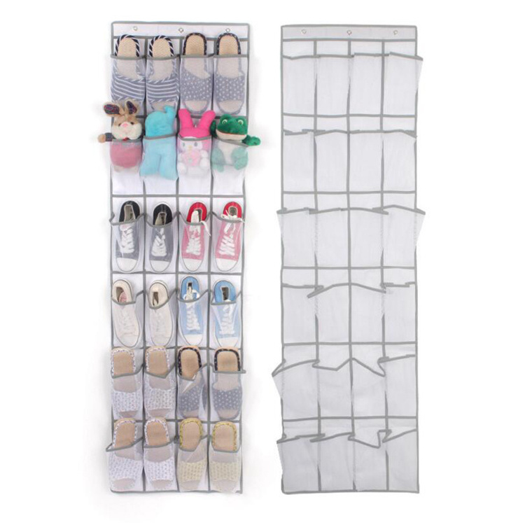 Foldable Over the Door Shoe Organizer Large Hanging Mesh Organizer for Shoes and Accessories