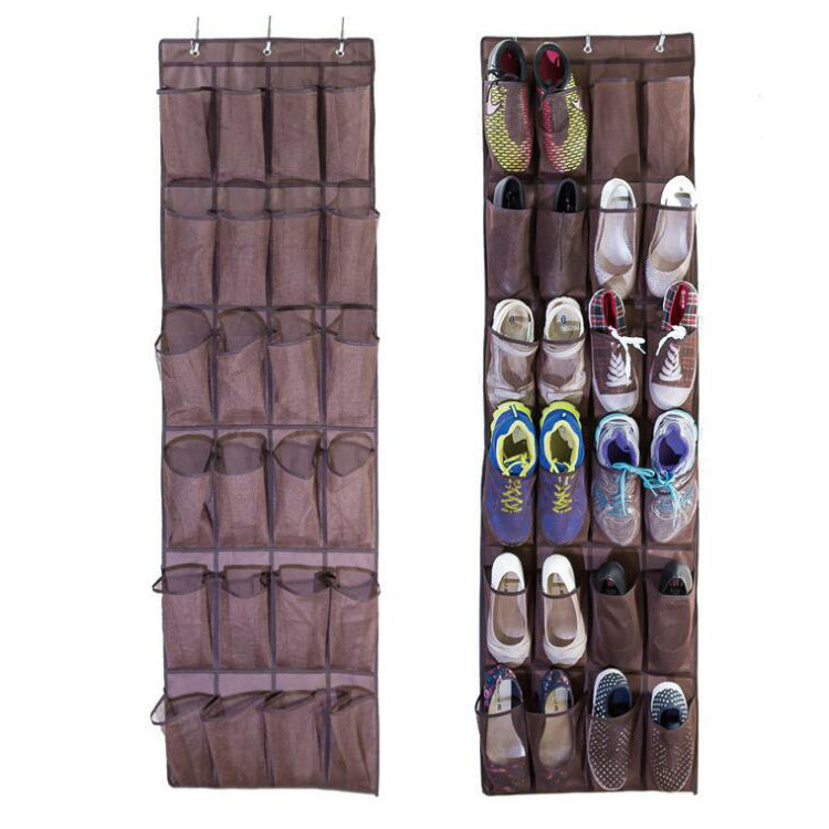 Foldable Over the Door Shoe Organizer Large Hanging Mesh Organizer for Shoes and Accessories