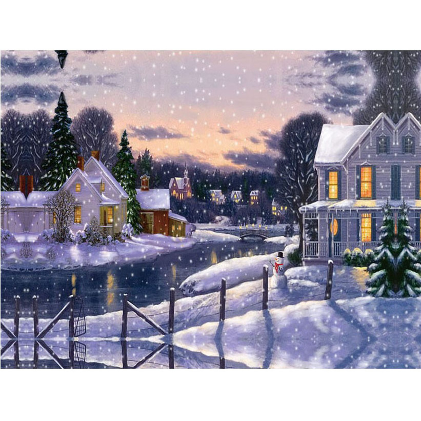 led canvas wall art christmas wall art prints winter landscape pictures light up frame for wall decorative room painting