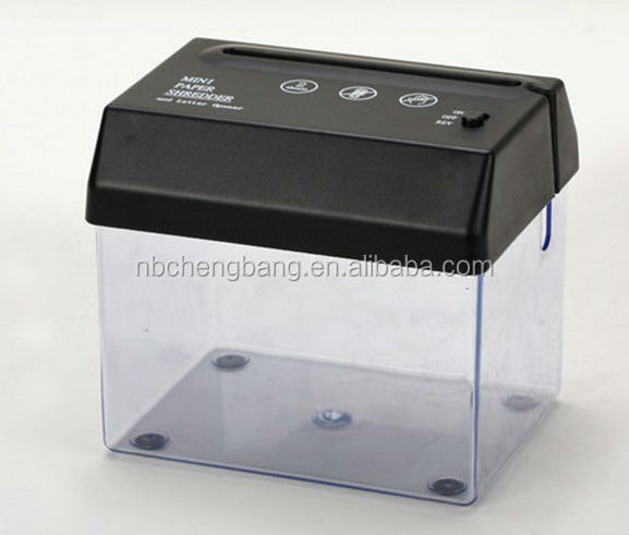 Chengbang mini USB battery strip cut paper shredder with letter opener