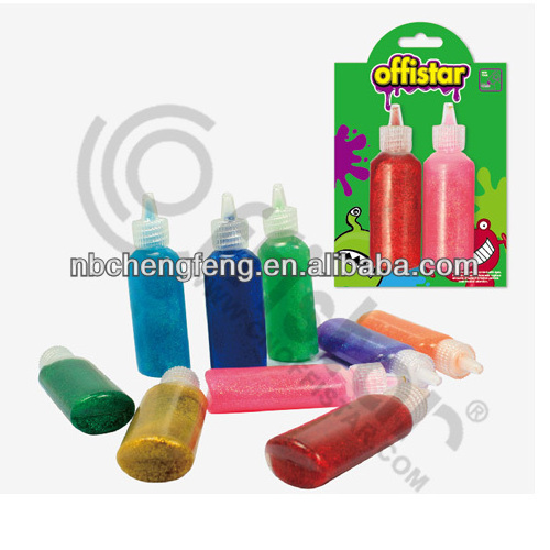 Wholesale eco non toxic kids school art diy adhesive glitter glue pen for crafting