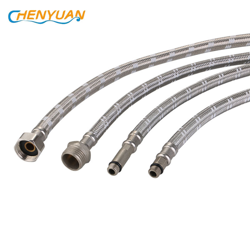 High Quality Stainless Steel Wire Braided Brass Core Flexible Metal Hose For Bathroom Kitchen Faucet Connector