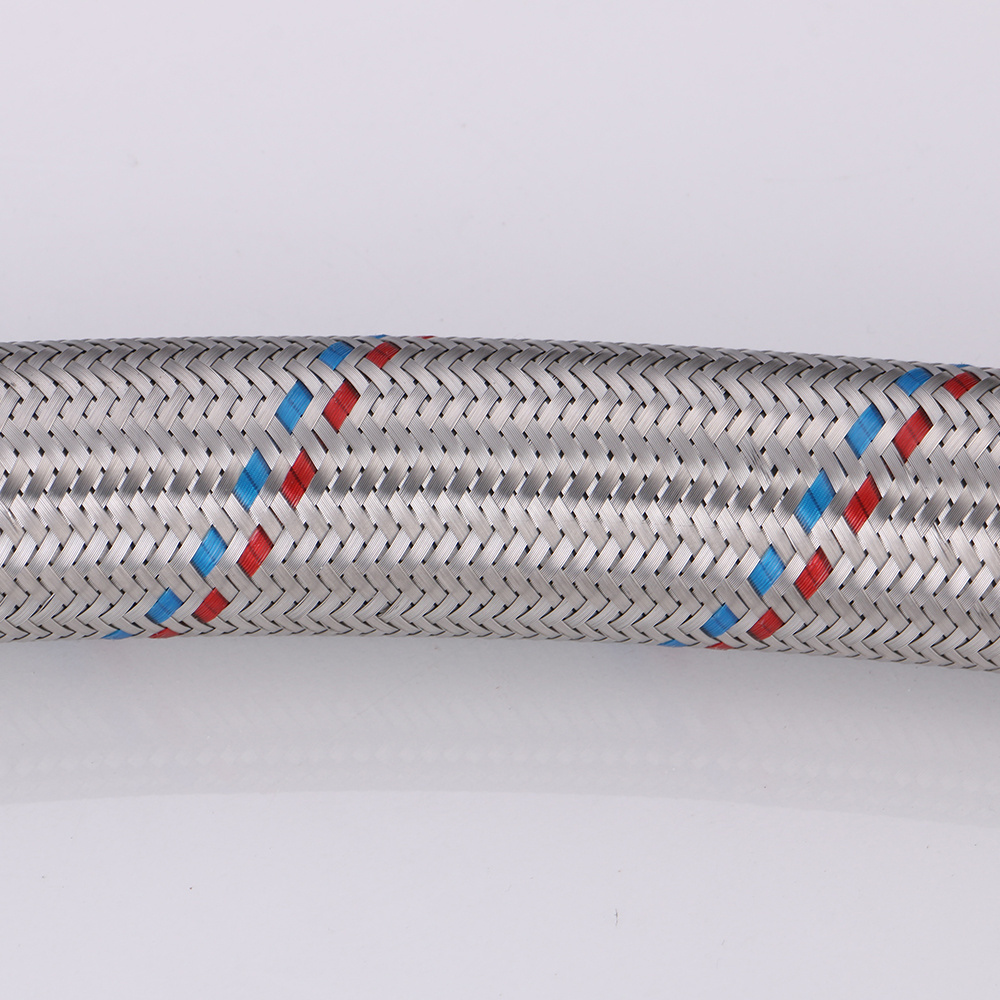 32mm/26mm Stainless Steel Aluminum Braided Hose(red&blue)