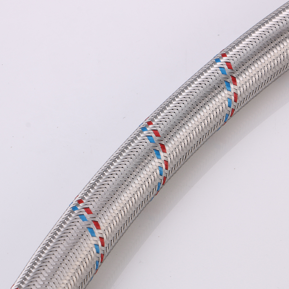 32mm/26mm Stainless Steel Aluminum Braided Hose(red&blue)