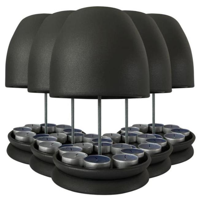 2022 Black Double Cover Radiation Terracotta Room Clay Flower Pot Home Ceramic Tea Tealight Candle Heaters Room Heater