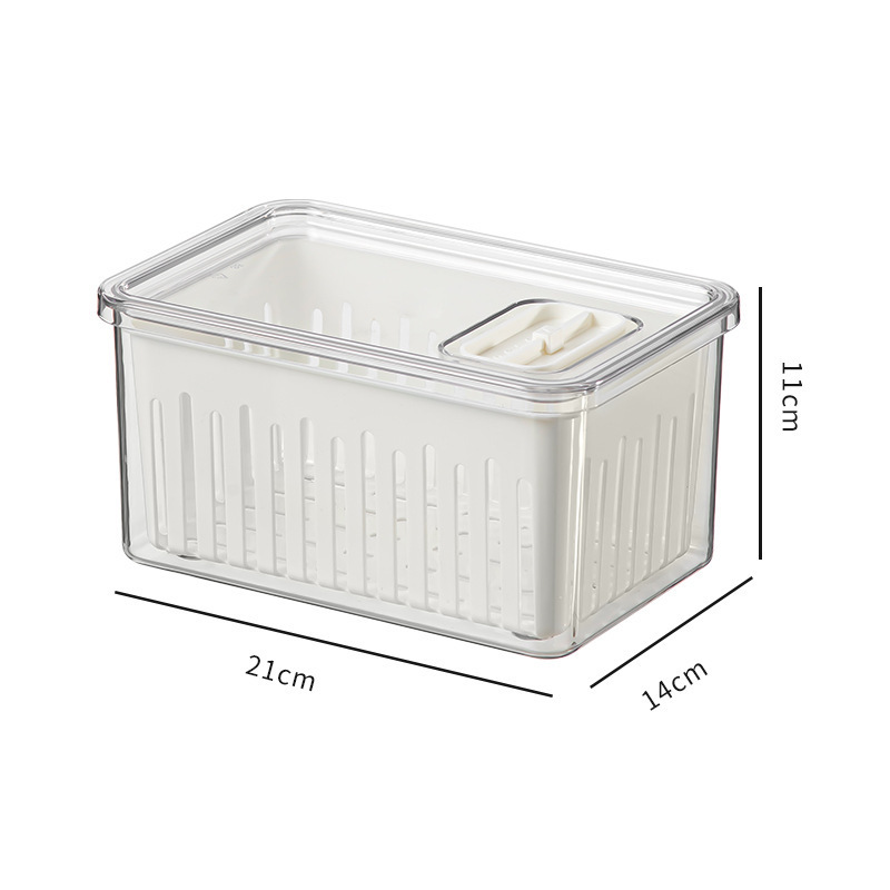 Plastic Kitchen Storage Container Bins Pantry Cabinet Refrigerator or Freezer Shelves Food Organizer for Fruit Squeeze Pouches