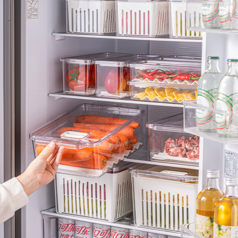 Storage Clear Stack Storage Bins Refrigerator Organizer Bins Pack Fridge  Able For Pantry Freezer Cabinet Drawer BPA Free