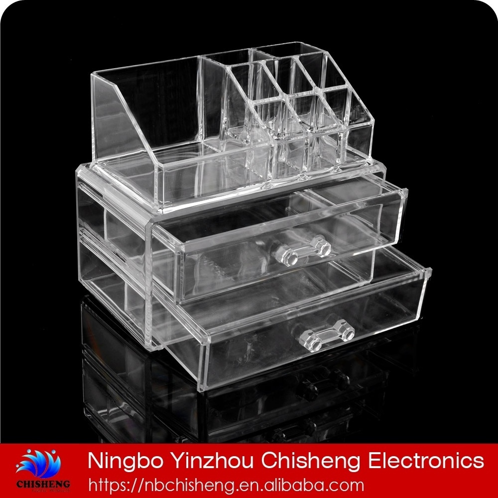 original manufacturer hot selling acrylic makeup organizer with drawers