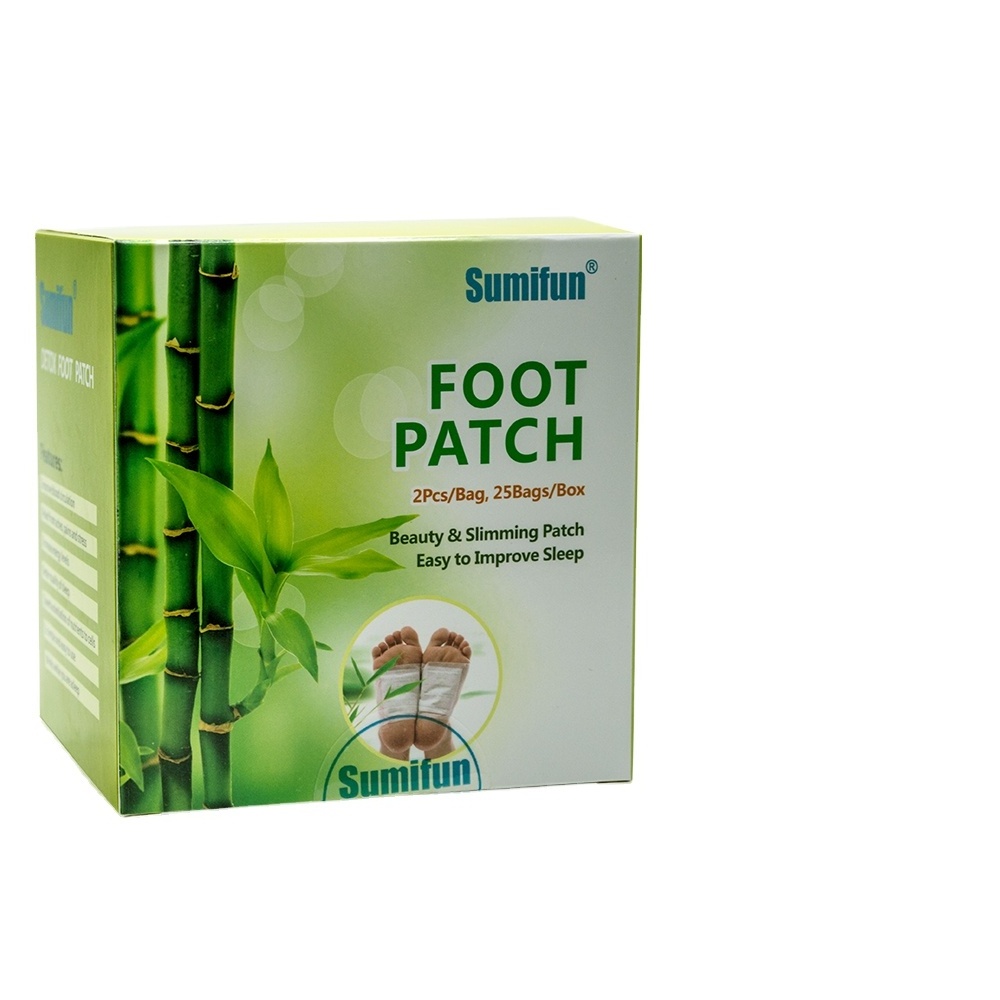 Sumifun 50Pcs/Box Adhesives Detox Foot Patch Body Toxins Feet Slimming Cleansing Herbal Pads