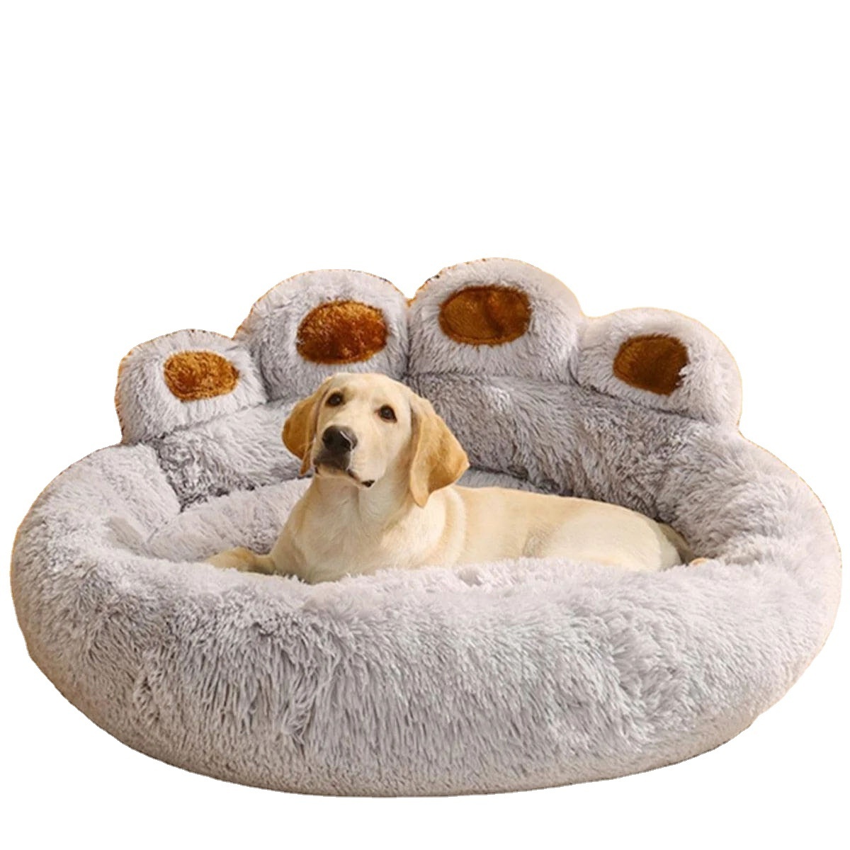 2023 Hot Sale Custom Furry Paw Luxury Pet Bed Waterproof OEM ODM Large Dog Cat Bed for Pets Puppies