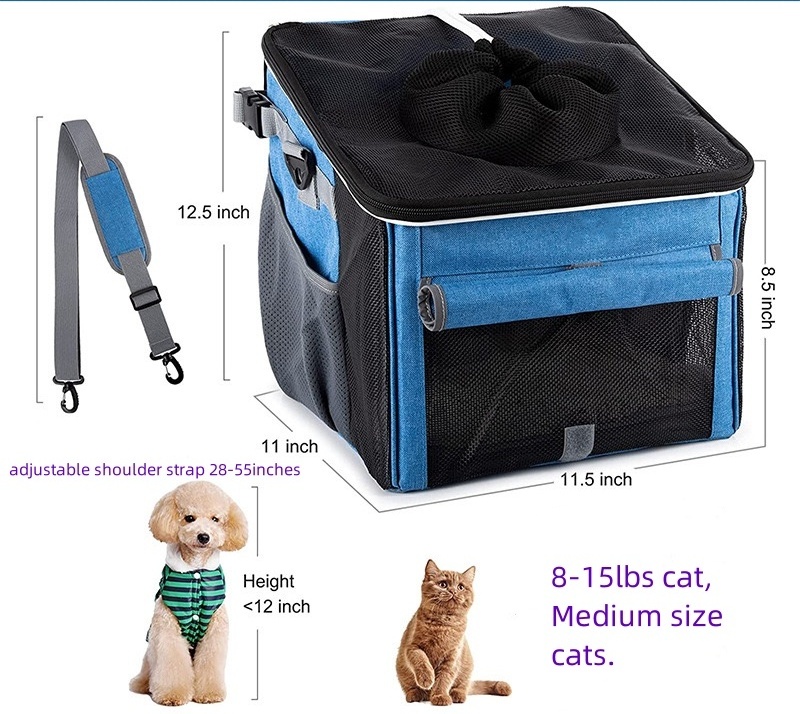 New Arrivals Large Capacity Pet Carrier Bag Cat Travel Bag Breathable Outdoor Pet Basket for Bike