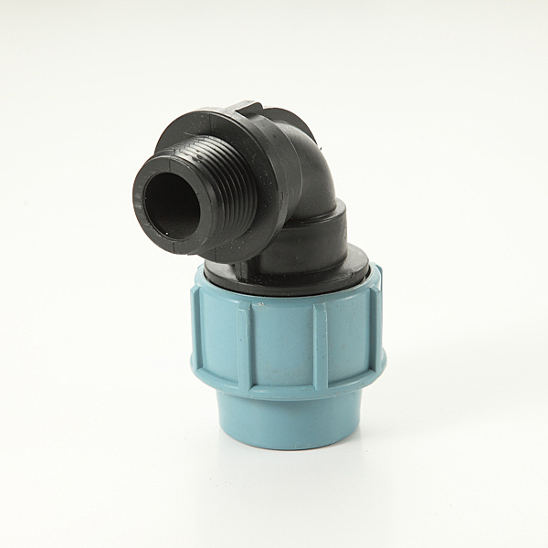 16-110mm PN10 CE PP compression fittings quick connect male elbow