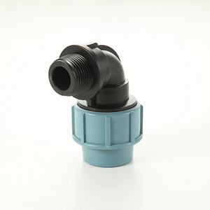 16-110mm PN10 CE PP compression fittings quick connect male elbow