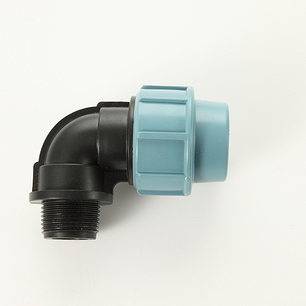 16-110mm PN10 CE PP compression fittings quick connect male elbow