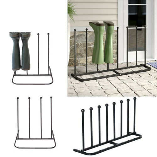 4Pairs Boots Holder Boot Stand Storage Steel Black Rack Living Room Furniture  metal boot shoe vertical standing rack organizer