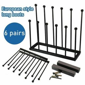 2 Pairs Boots Holder Boot Stand Storage Steel Black Rack Living Room Furniture  metal boot shoe vertical standing rack organizer