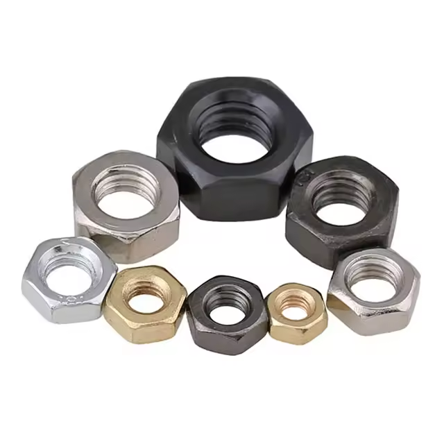 Manufacturer zinc plated stainless steel hex nuts fastener yellow zinc gold color m18 hex nuts