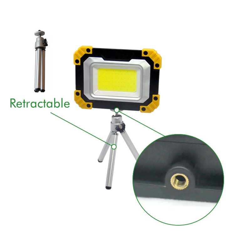 Clover Floodlight Waterproof 3.7V Battery Powered Bright Cordless 10w Portable cob led Work Light With Stand cob light