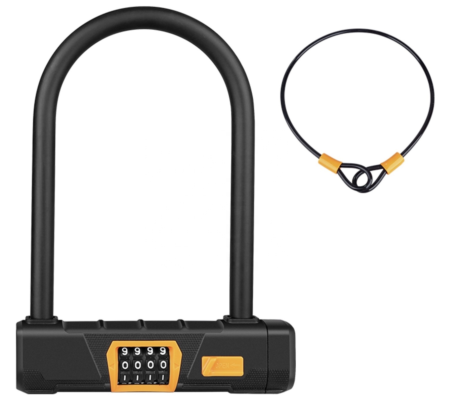 Bicycle Accessories 4-Digit Combination Bike Bicycle U Lock Bike Lock Anti-theft password Safe Bicycle Lock