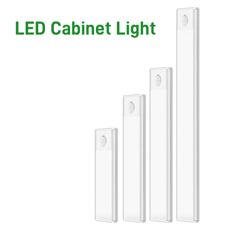 28 LED Aluminium Alloy USB Rechargeable Long Strip Sensor cabinet Light For Bedroom Closet light