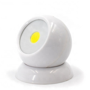 Clover  Best selling outdoor 3w strong light led magnet rotating COB round camping light multifunctional closet lighting