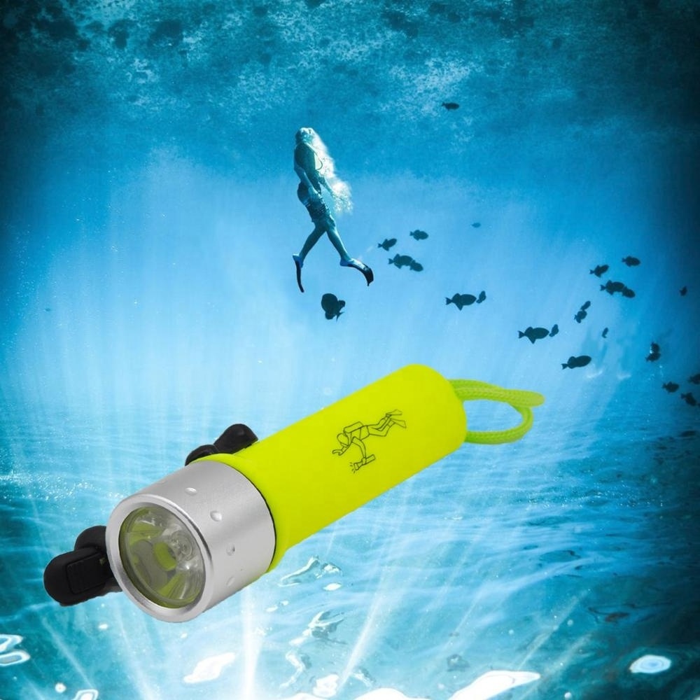 Clover underwater Flash Light Magnetic Switch Waterproof scuba Diver Torch LED Diving Flashlight