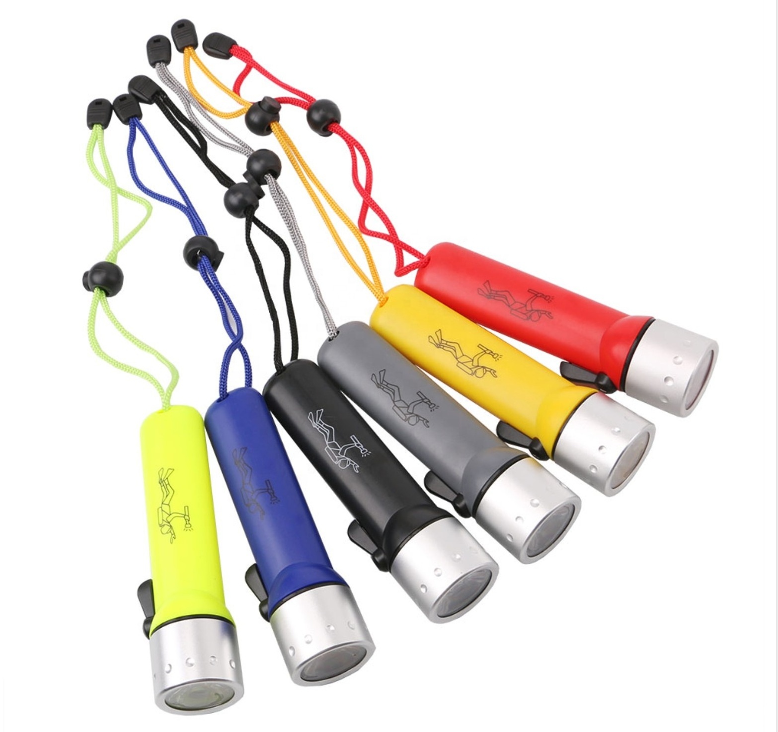 Clover underwater Flash Light Magnetic Switch Waterproof scuba Diver Torch LED Diving Flashlight