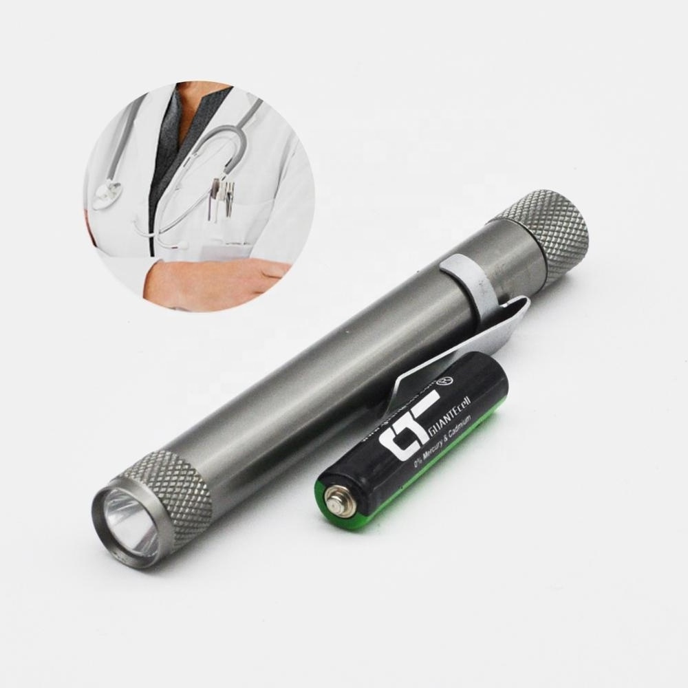 Clover Portable mini LED Flashlight Medical light First Aid pen with light Pupil Gauge Doctor Nurse