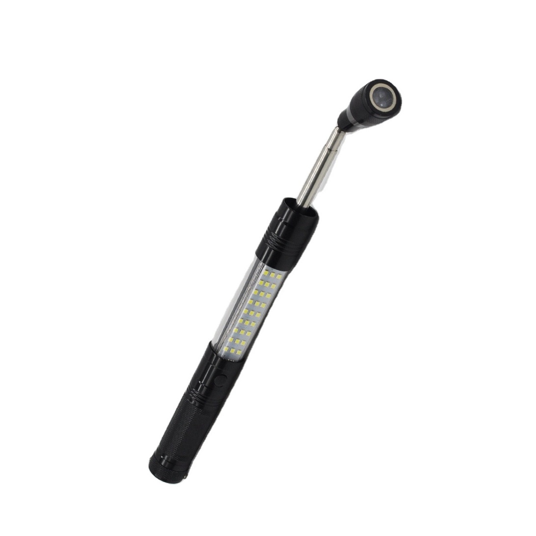 Portable LED Telescopic Extensible Led Flashlight Magnetic Head Pick Up Tool Lamp Flexible led magnetic flashlight