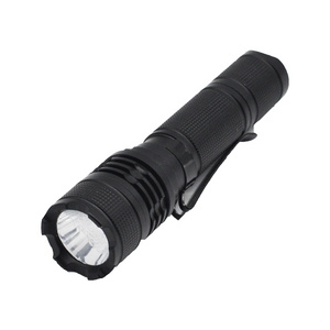 Handheld LED Torch Light Waterproof Zoomable mini Portable AA Flashlights with clip