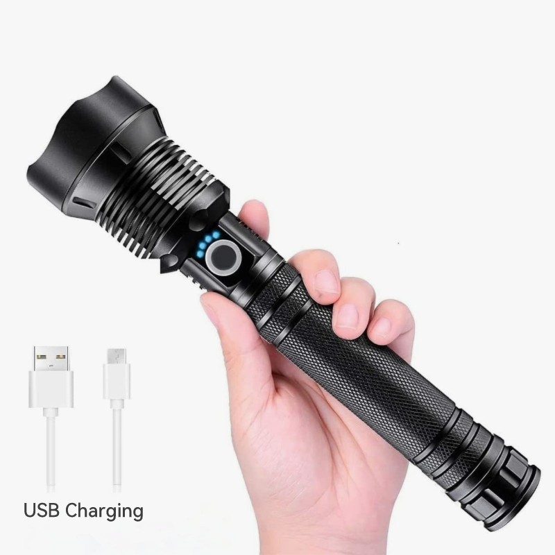 Clover 4000lumen XHP70 USB Rechargeable Powerful Tactical Led Flashlight Torch Camping 50 IP68 Aluminum Alloy Xhp50 Flashlight