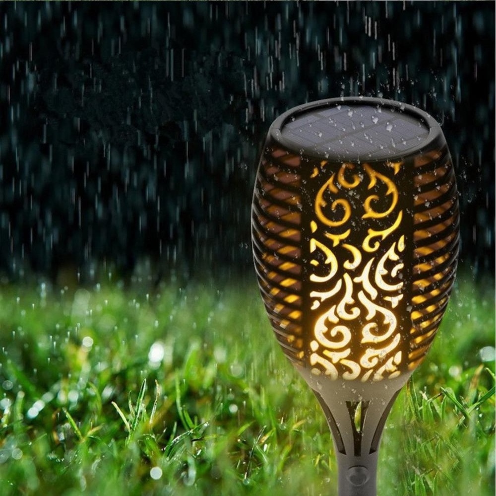 Clover Solar Flame Lamp Flickering Outdoor Waterproof Landscape led solar garden light