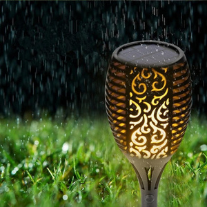 Clover Solar Flame Lamp Flickering Outdoor Waterproof Landscape led solar garden light