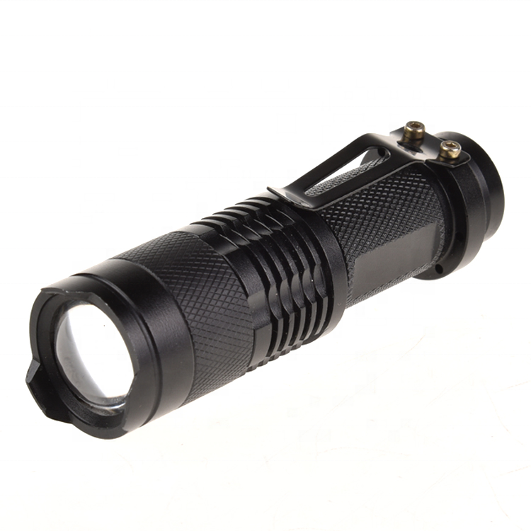 3W Waterproof Portable Customized Mini Tactical Flashlights LED Torch Light Clip Mini Aluminum Flashlight