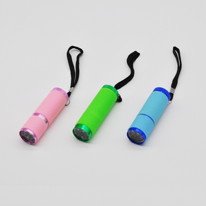 9 Led torch Mini pocket torcia led multicolour EDC Silicone Flashlight led flashlight