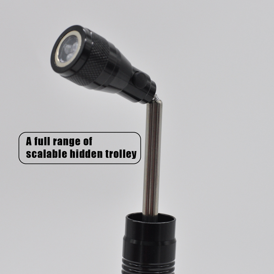 Portable LED Telescopic Extensible Led Flashlight Magnetic Head Pick Up Tool Lamp Flexible led magnetic flashlight