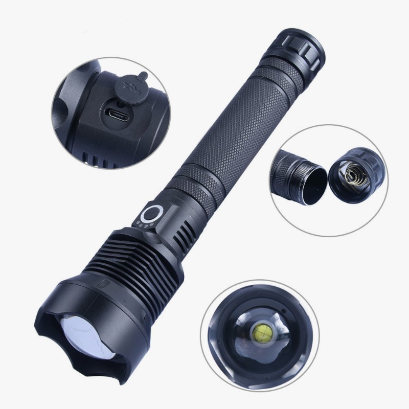 Clover 4000lumen XHP70 USB Rechargeable Powerful Tactical Led Flashlight Torch Camping 50 IP68 Aluminum Alloy Xhp50 Flashlight